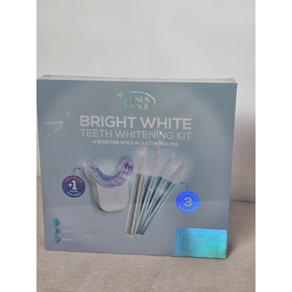VENUS VISAGE TEETH WHITENING KIT, 4 CARBAMIDE PEROXIDE WHITENING GEL PENS T17